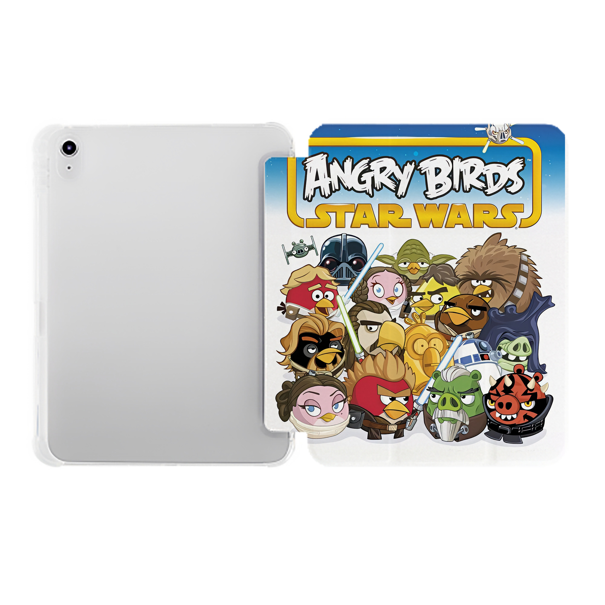 （画像用） Angry Birds アングリーバード IPad ケース ペン収納付き 三つ折りスタンド PUレザー×シリコン 対応機種9.5/10.5/10.9インチ